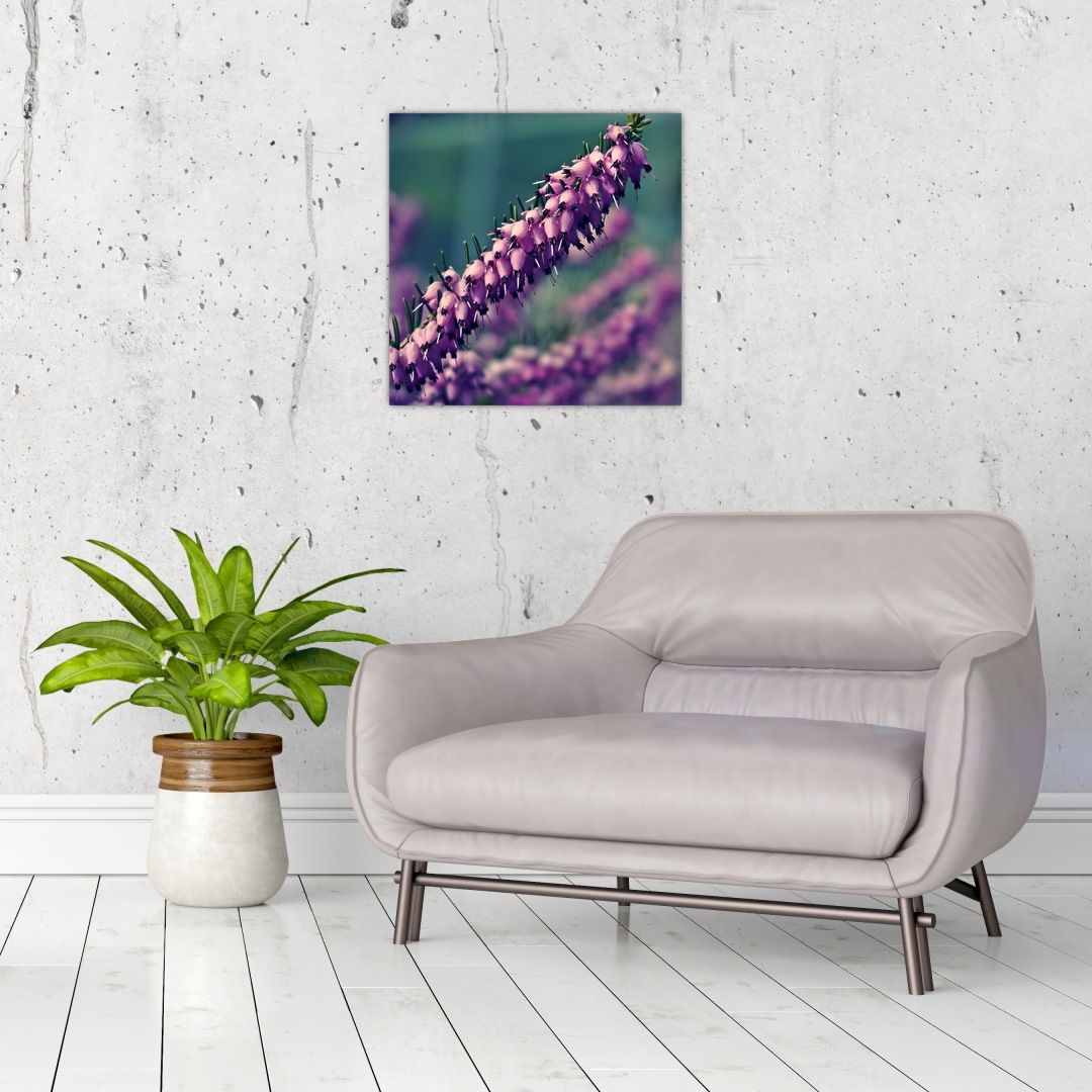 Skleněný obraz fialové květiny (V020421V4040GD)