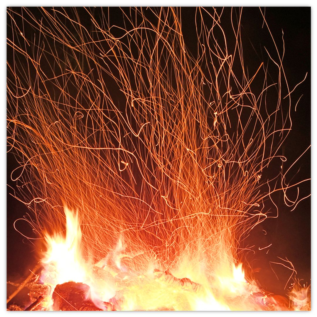 Skleněný obraz ohně (V020437V4040GD)