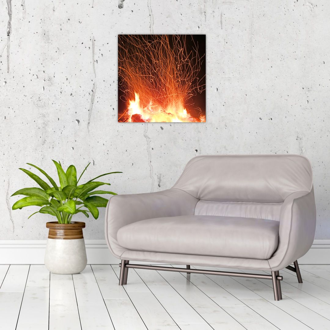 Skleněný obraz ohně (V020437V4040GD)
