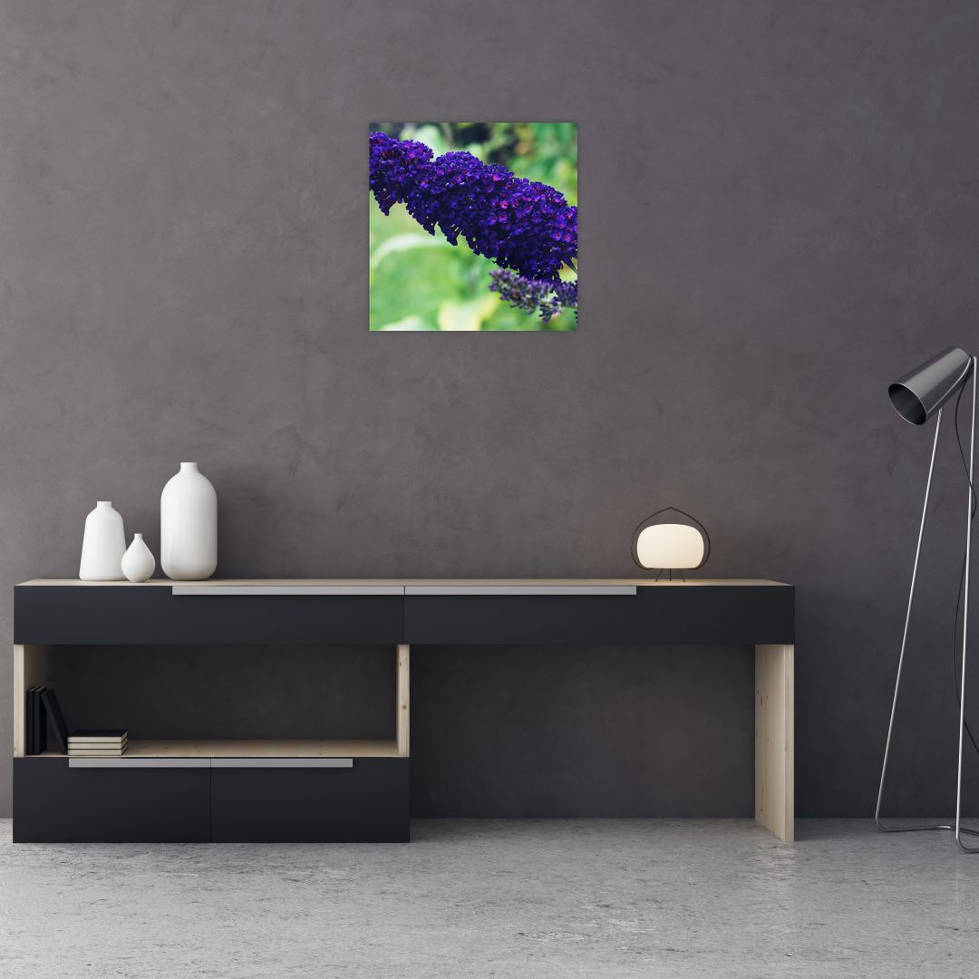 Skleněný obraz modré květiny (V020444V4040GD)