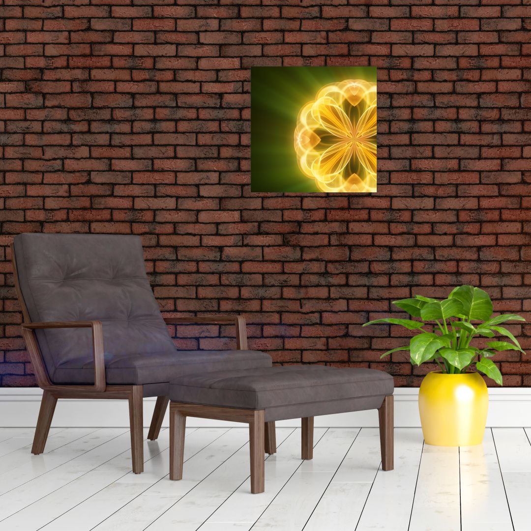 Skleněný obraz žluté květiny (V020451V4040GD)