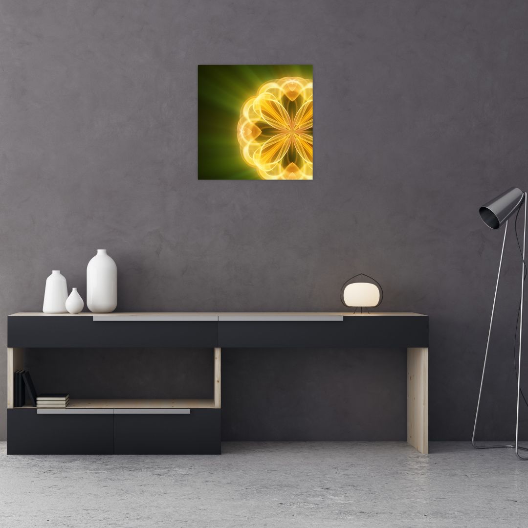 Skleněný obraz žluté květiny (V020451V4040GD)