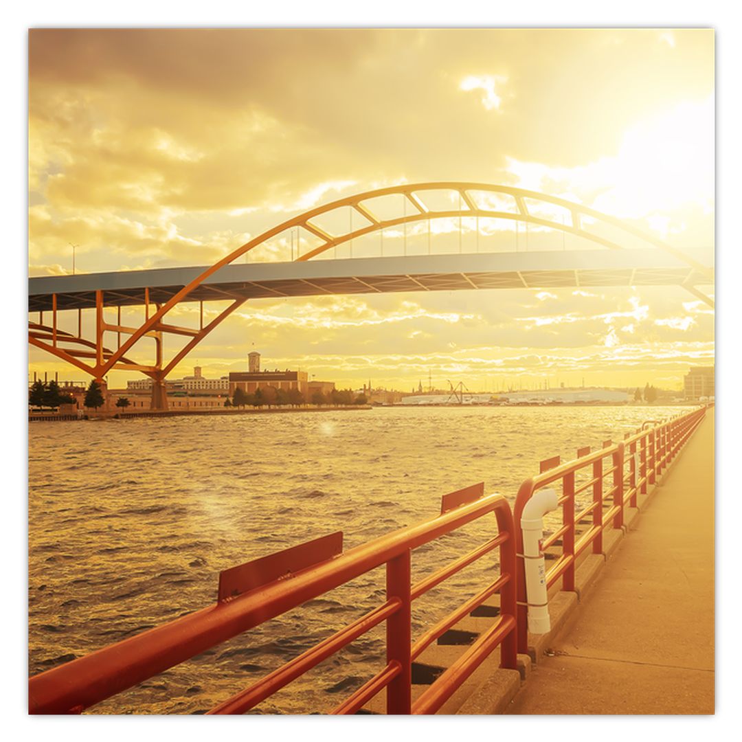 Obraz mostu se západem slunce (V020545V5050)
