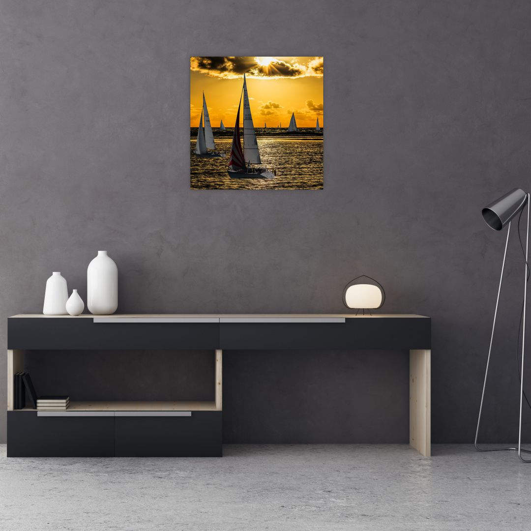 Obraz jachty v západu slunce (V020580V5050)
