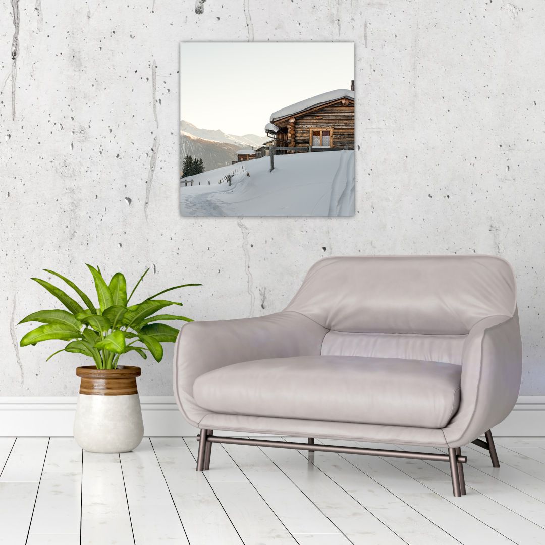 Obraz - horská chata ve sněhu (V020589V5050)