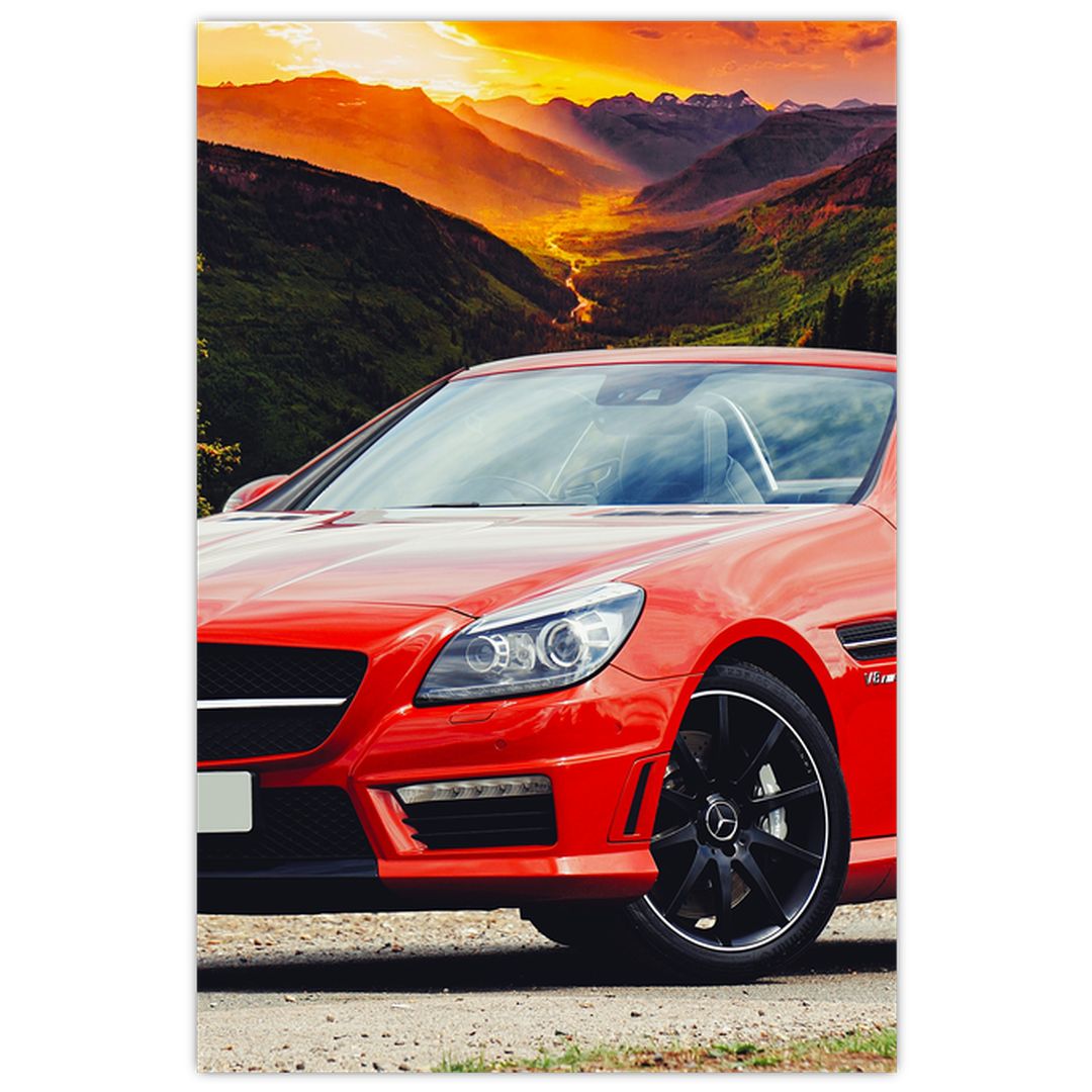 Obraz - červený Mercedes (V020564V6090)