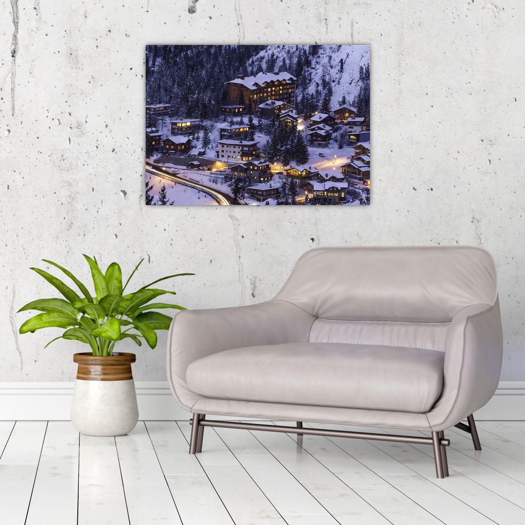 Obraz - horské zimní městečko (V020600V7050)