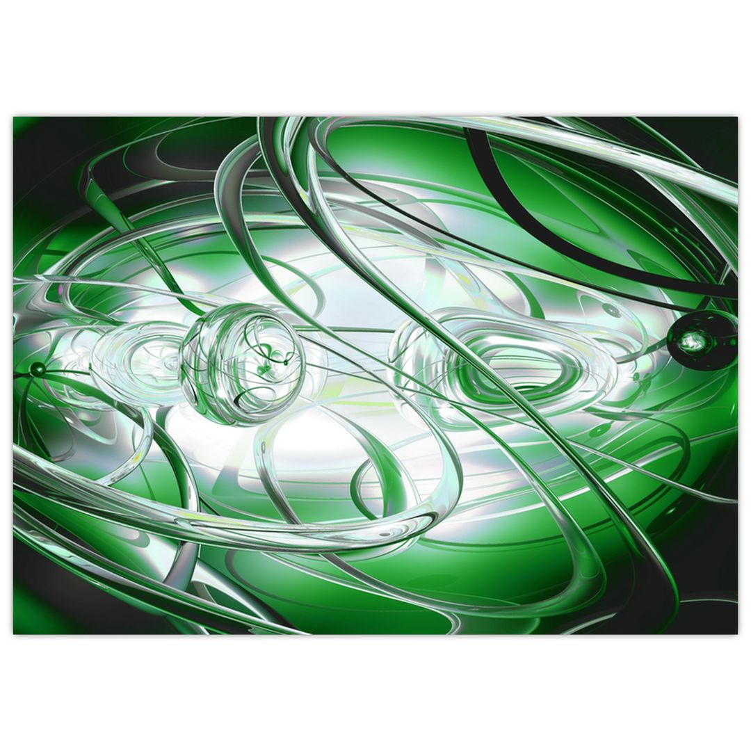 Zelený abstraktní obraz (V020071V7050GD)