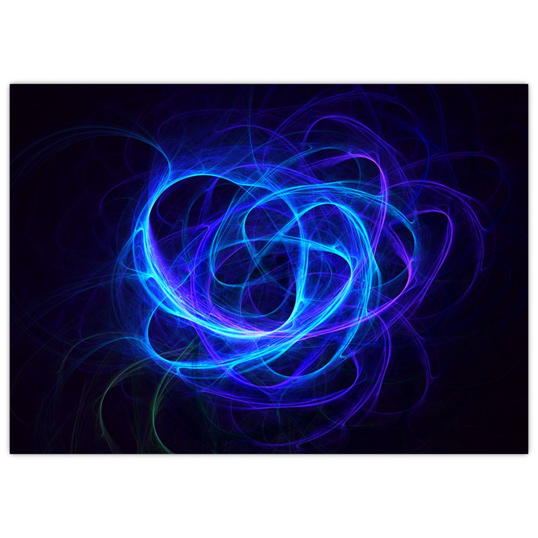 Skleněný obraz modrého abstraktního klubíčka (V020135V7050GD)