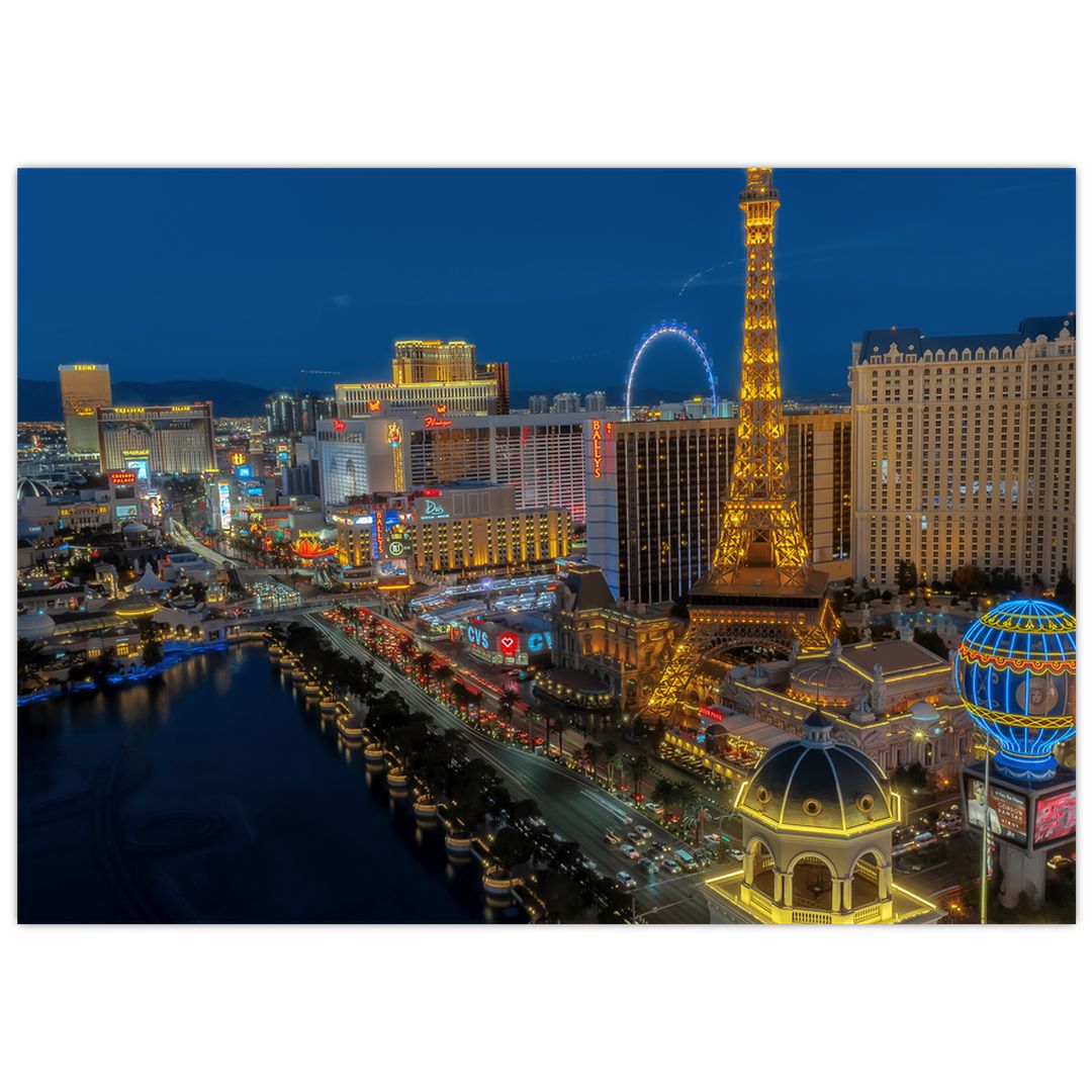 Skleněný obraz - Las Vegas (V020265V7050GD)