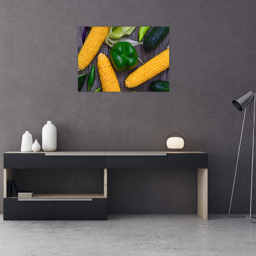 Skleněný obraz zeleniny (V020305V7050GD)