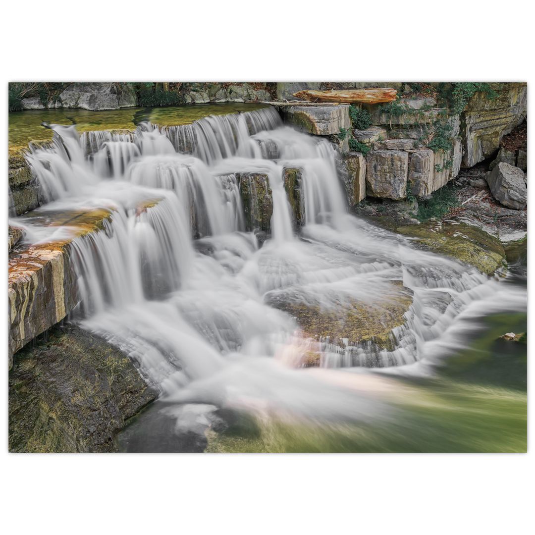 Skleněný obraz vodopádů (V020328V7050GD)