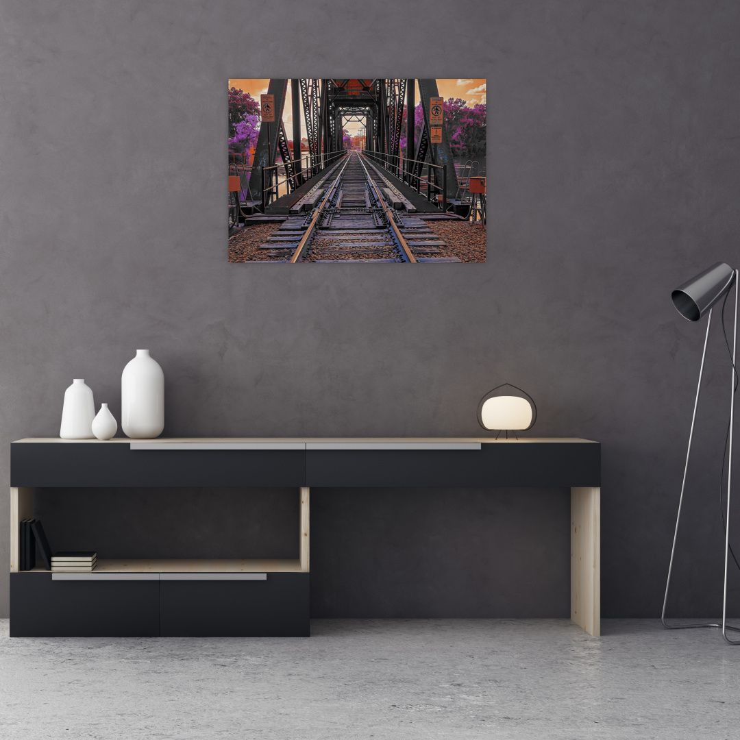 Skleněný obraz železničního mostu (V020384V7050GD)