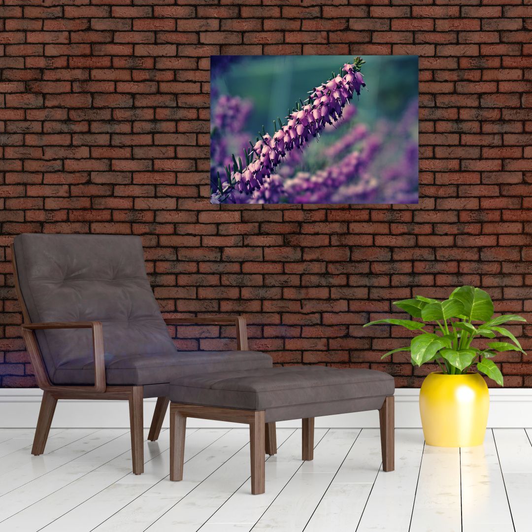 Skleněný obraz fialové květiny (V020421V7050GD)