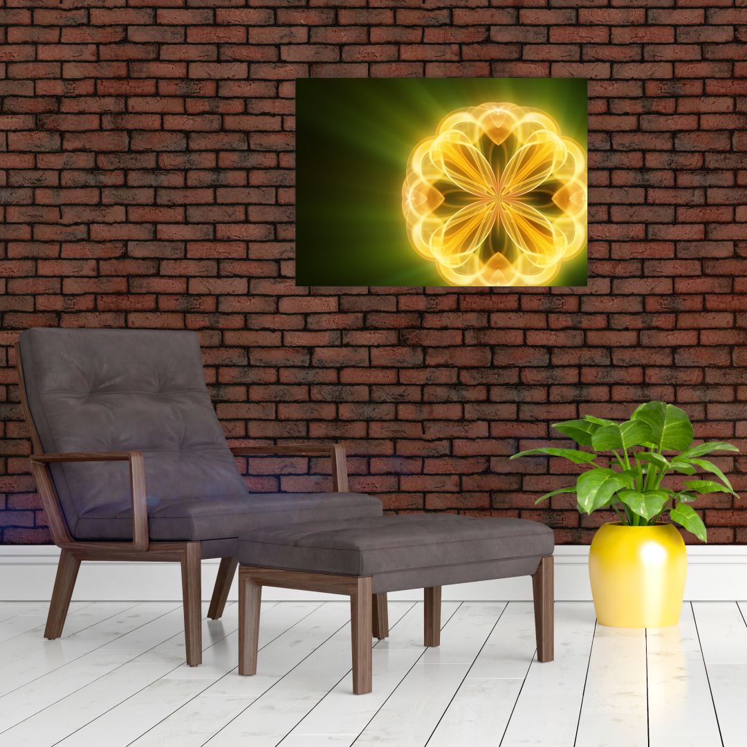 Skleněný obraz žluté květiny (V020451V7050GD)