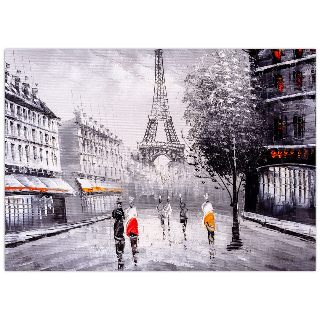 Skleněný obraz - Olejomalba, Paříž (V023196V7050GD)