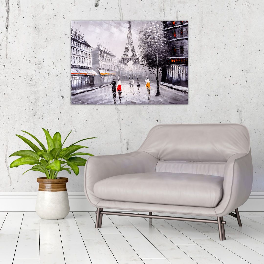Skleněný obraz - Olejomalba, Paříž (V023196V7050GD)