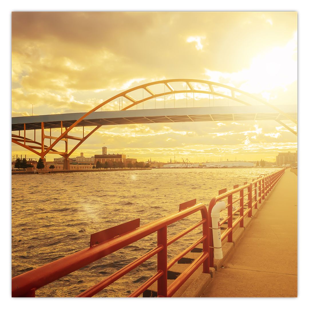 Obraz mostu se západem slunce (V020545V7070)