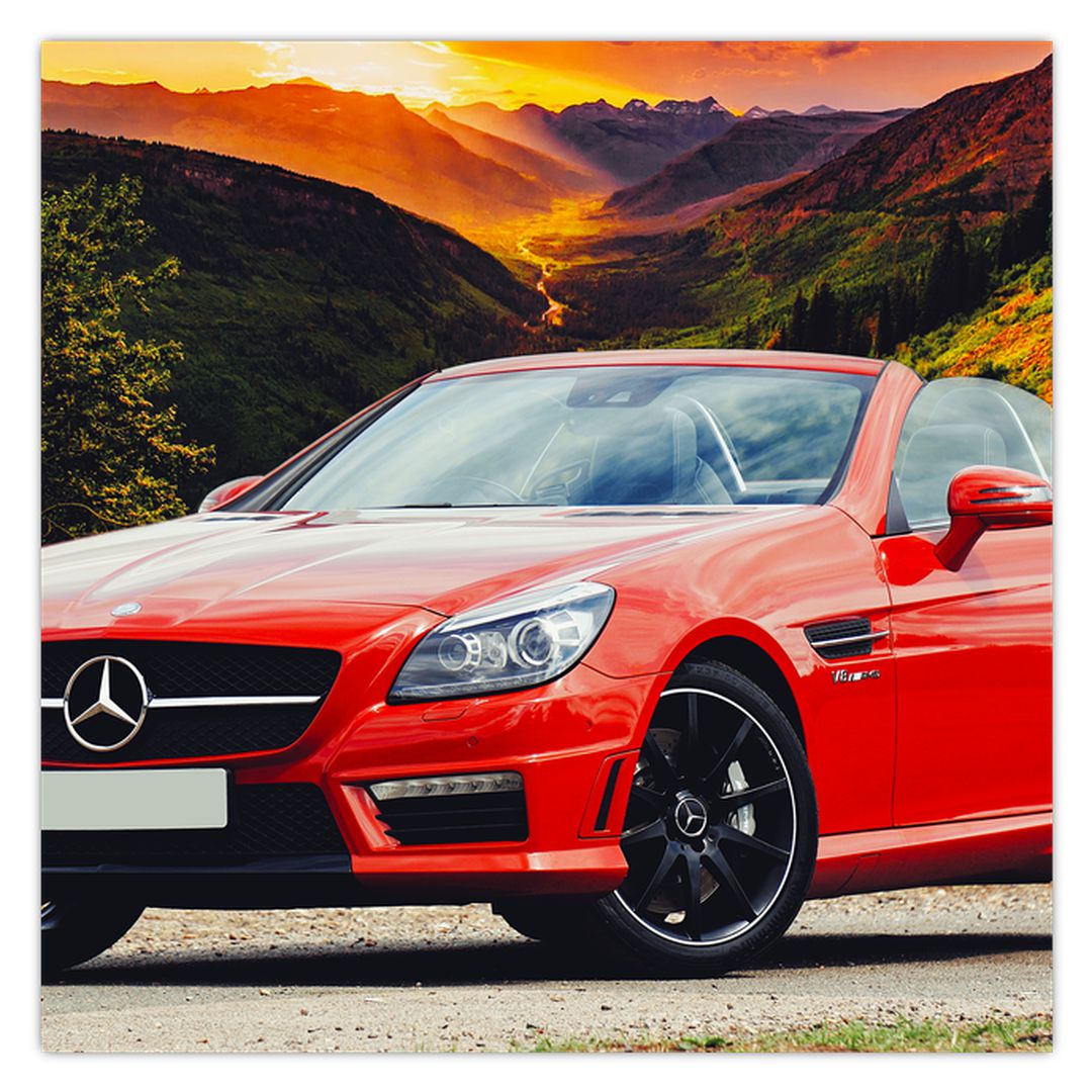 Obraz - červený Mercedes (V020564V7070)