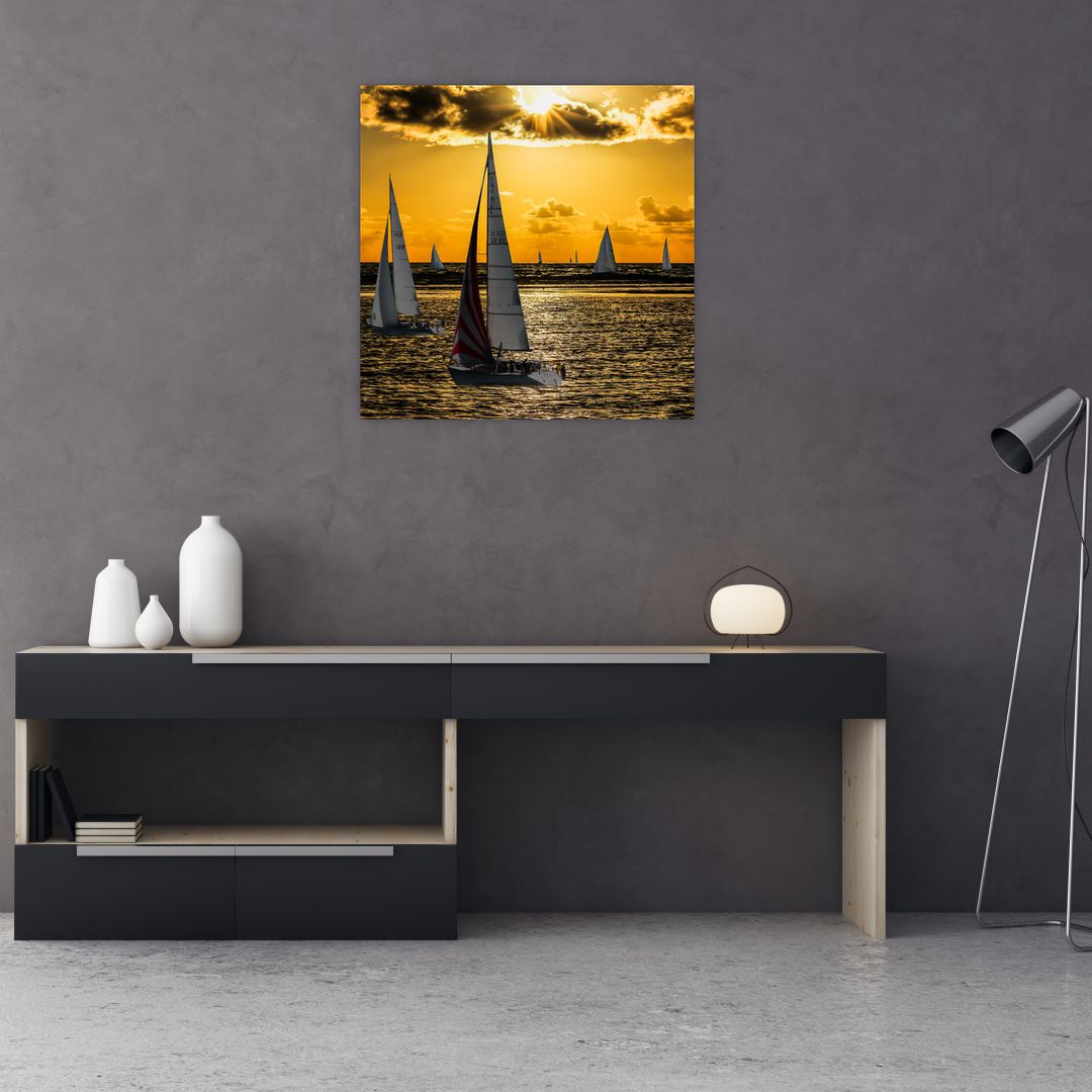 Obraz jachty v západu slunce (V020580V7070)
