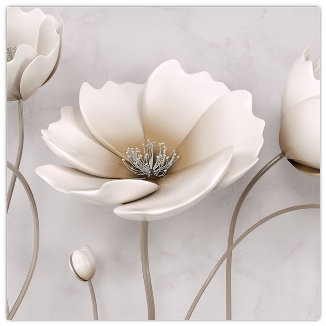 Schilderij - Witte bloemen (V020898V7070)