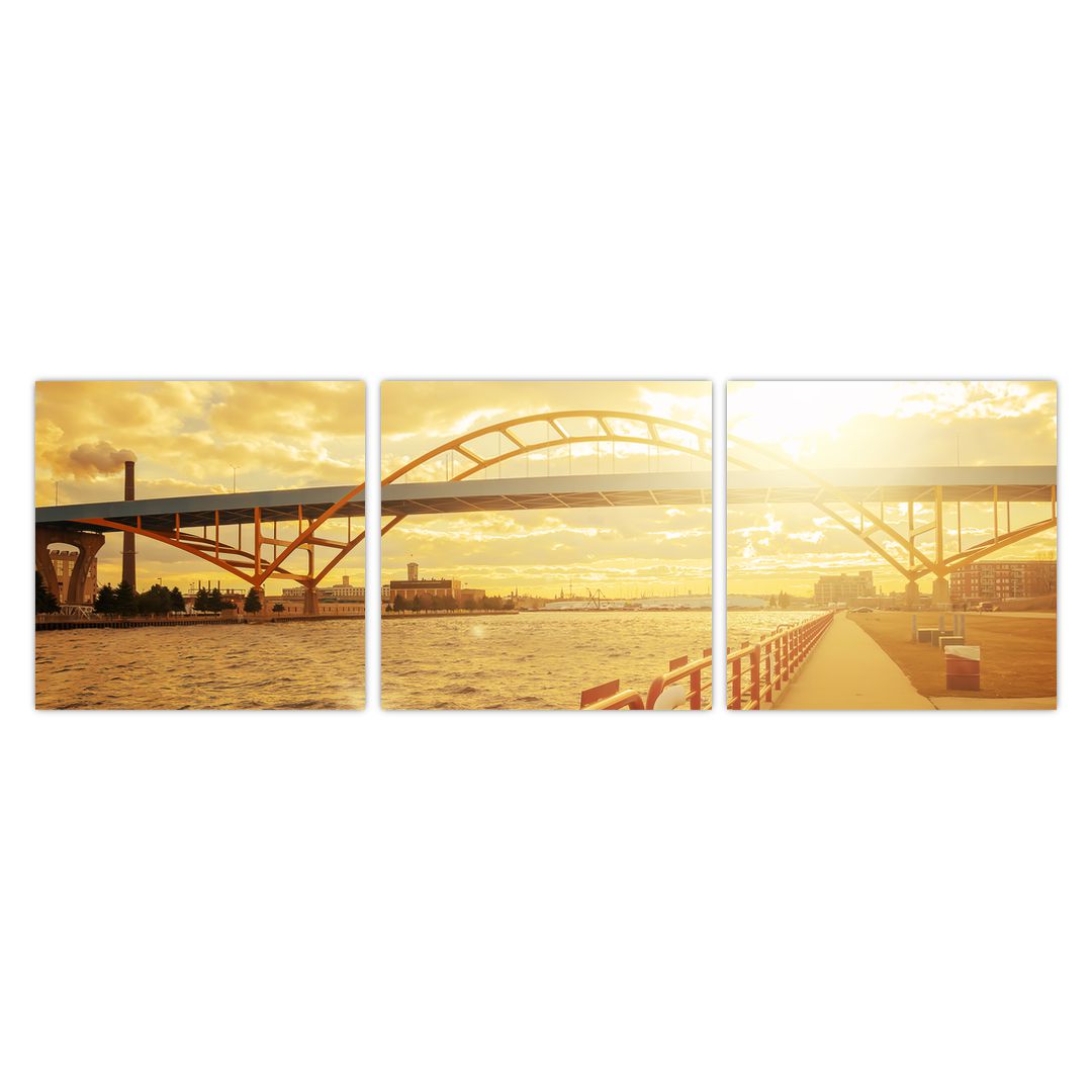 Obraz mostu se západem slunce (V020545V9030)
