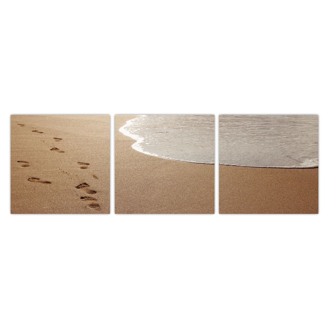 Obraz - stopy v písku a moře (V020583V9030)