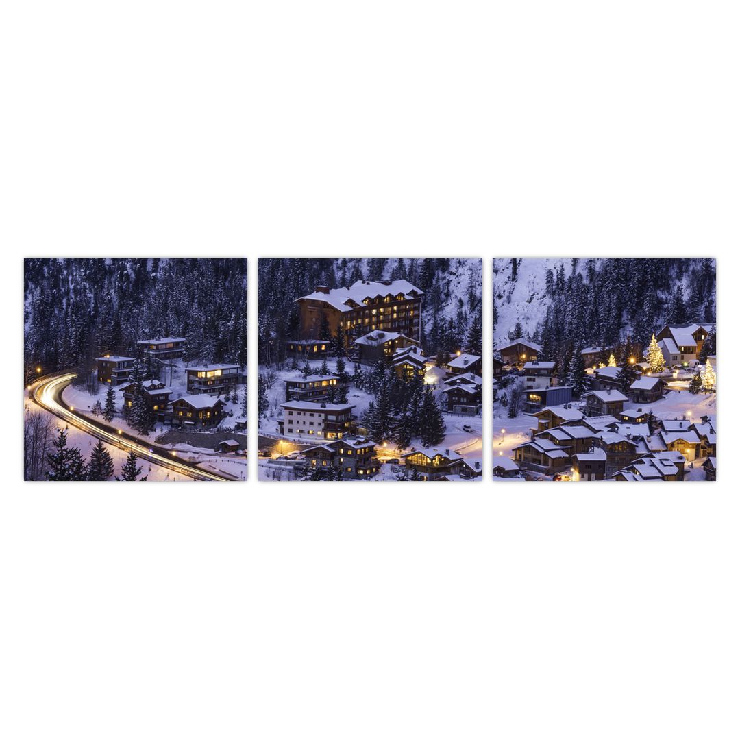 Obraz - horské zimní městečko (V020600V9030)