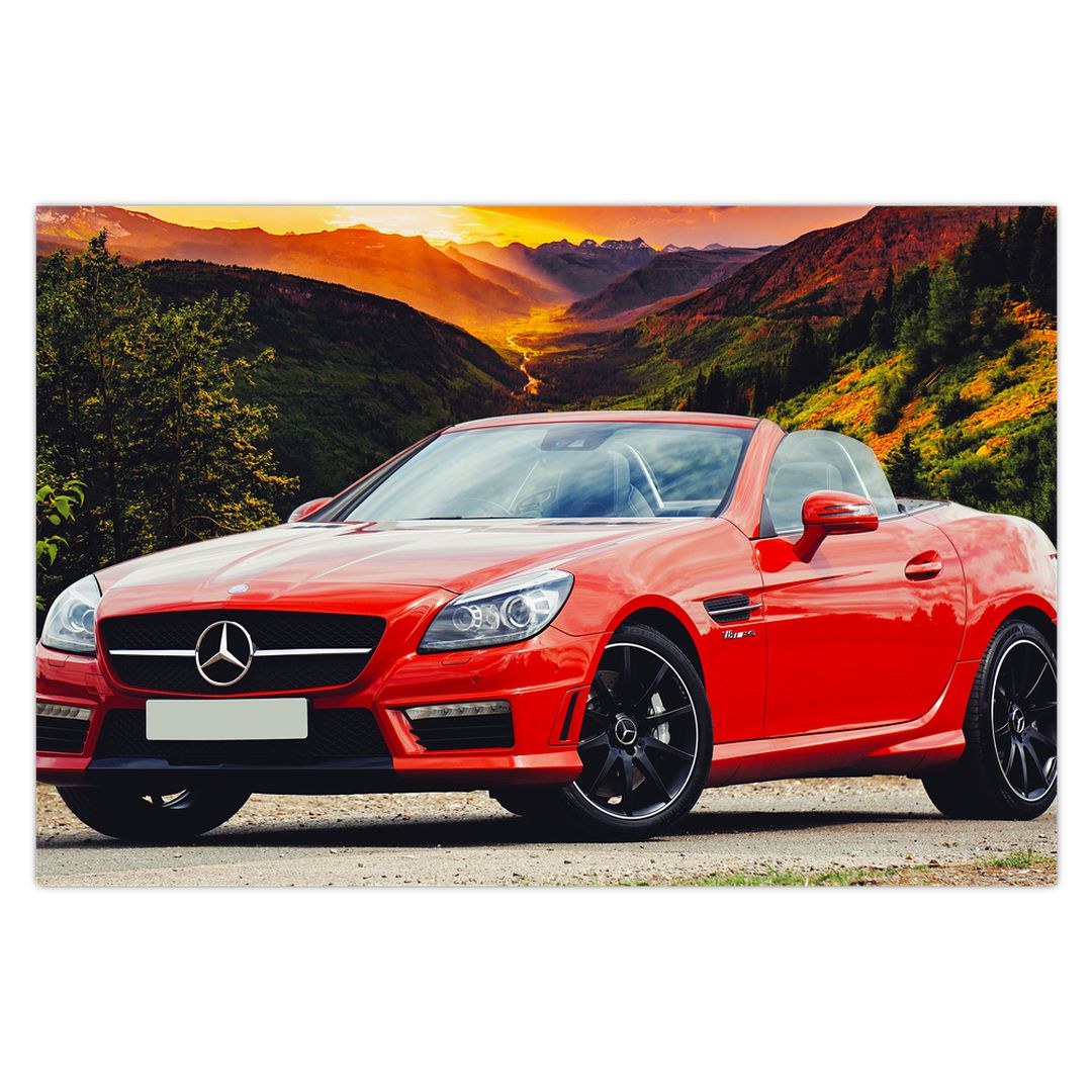 Obraz - červený Mercedes (V020564V9060)