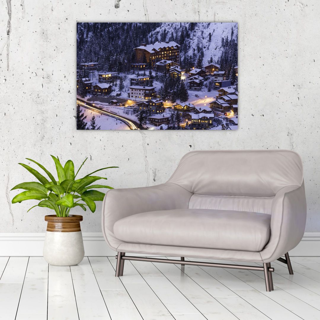 Obraz - horské zimní městečko (V020600V9060)