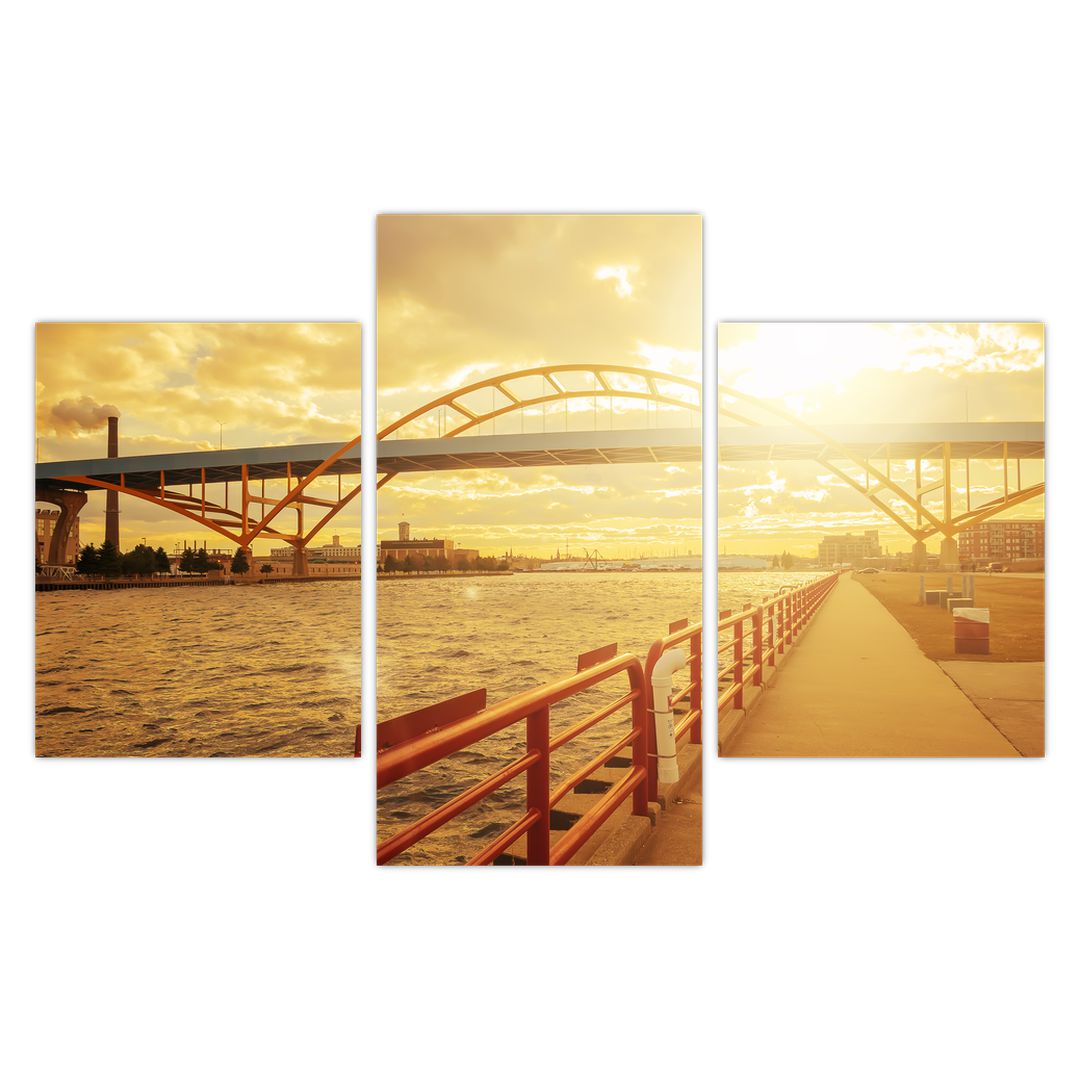 Obraz mostu se západem slunce (V020545V90603PCS)
