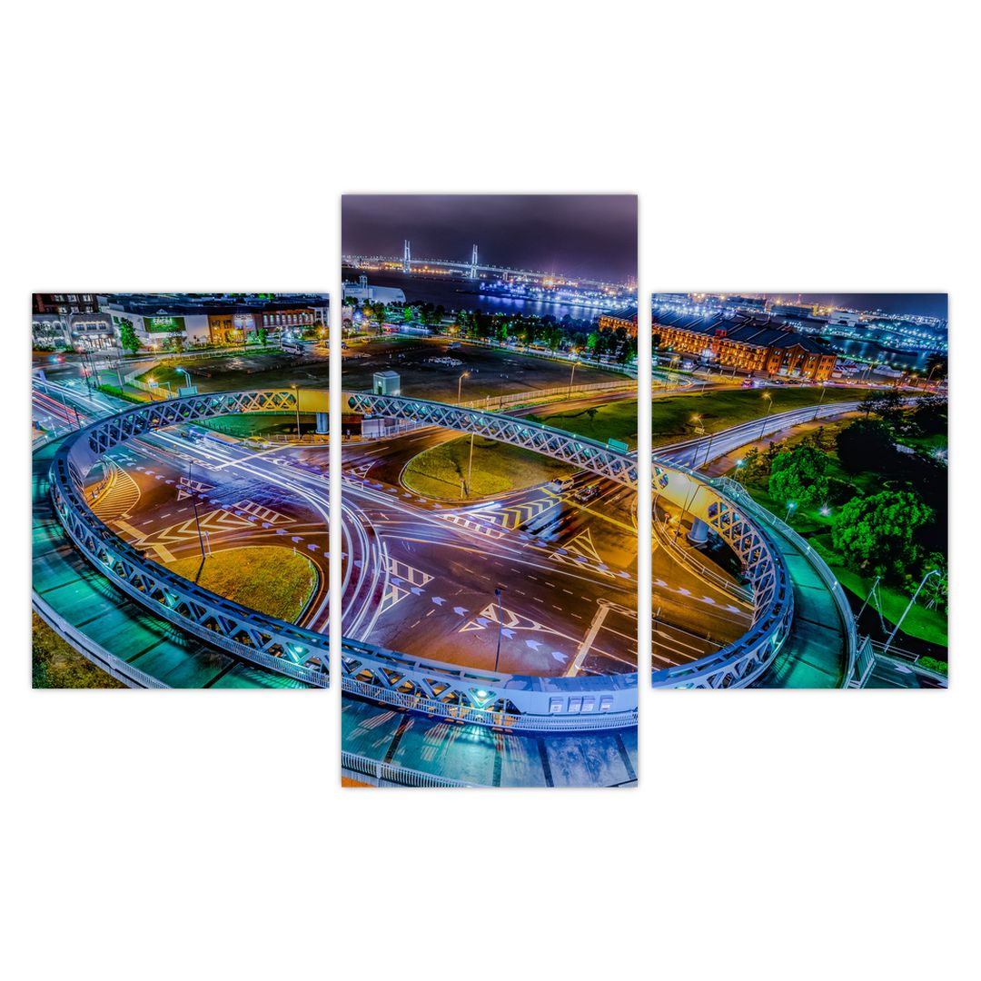 Obraz - panorama nočního města (V020639V90603PCS)