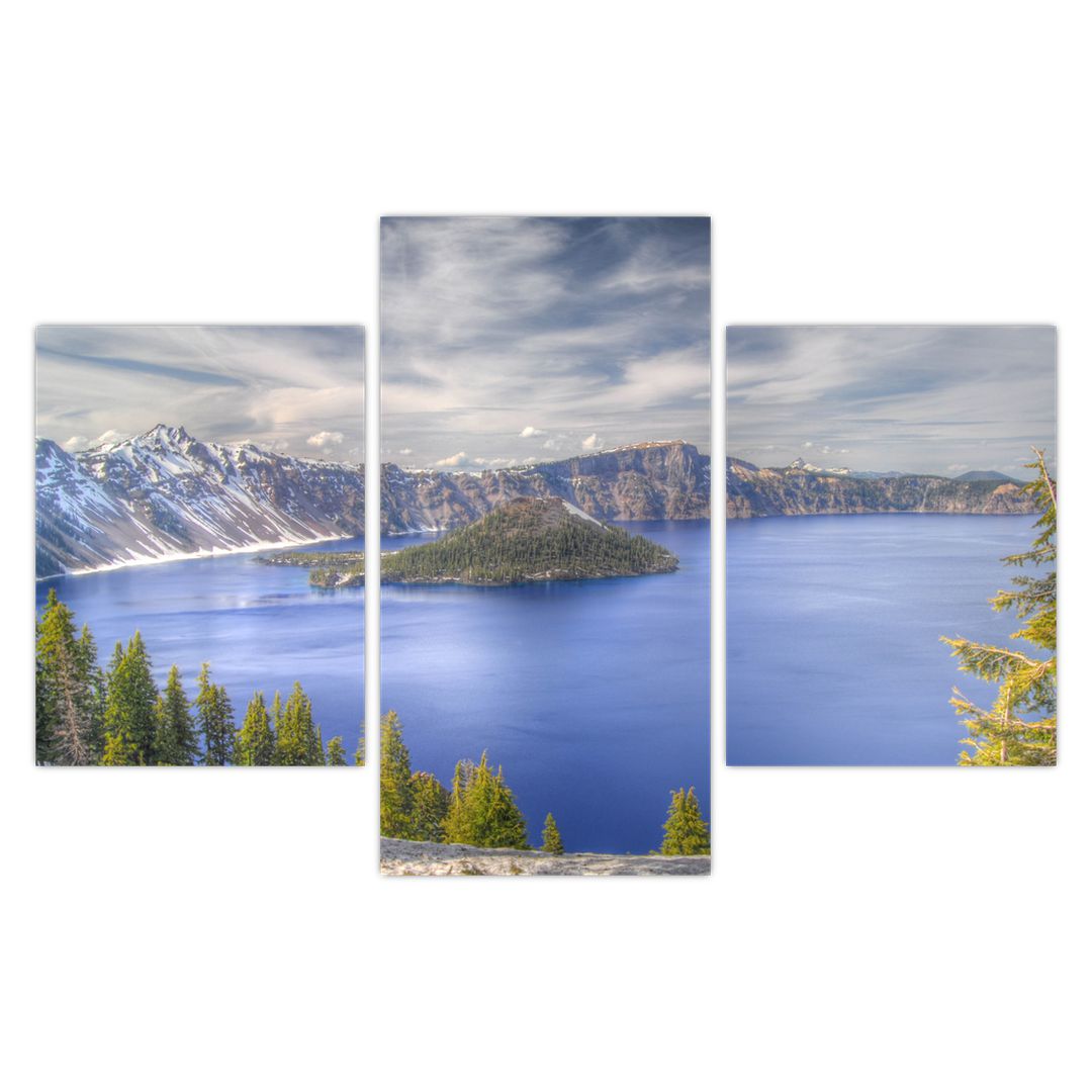 Obraz horského jezera (V020644V90603PCS)