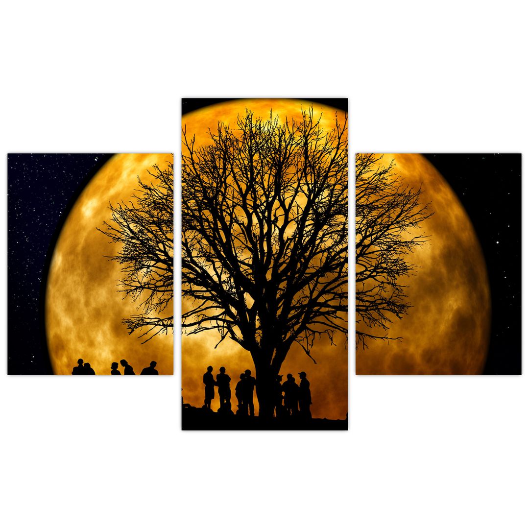 Obraz měsíce a siluet (V020995V90603PCS)